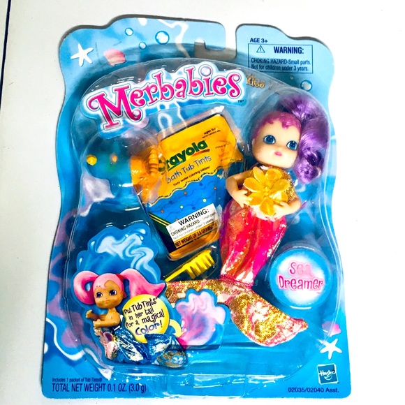 MERBABIES SEA DREAMER Mermaid Doll Bathtub Tints RARE Vintage 2002 - Picture 1 of 12